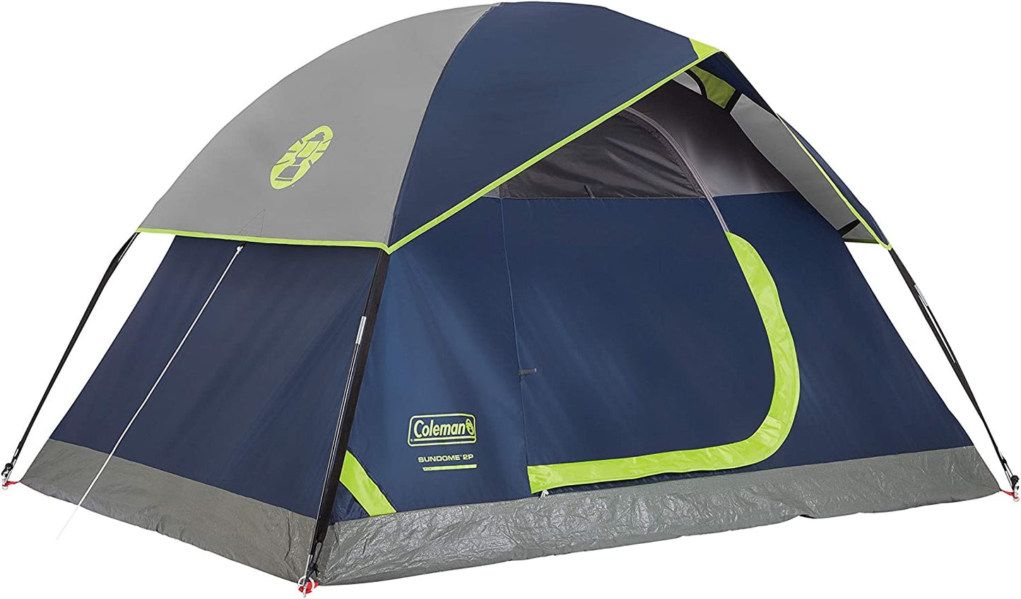 Coleman Sundome Camping Tent with Rainfly, 2/3/4/6 Person Tent Sets up in 10 Mins, Weatherproof Shelter for Camping, Festivals, Backyard, Sleepovers, & More