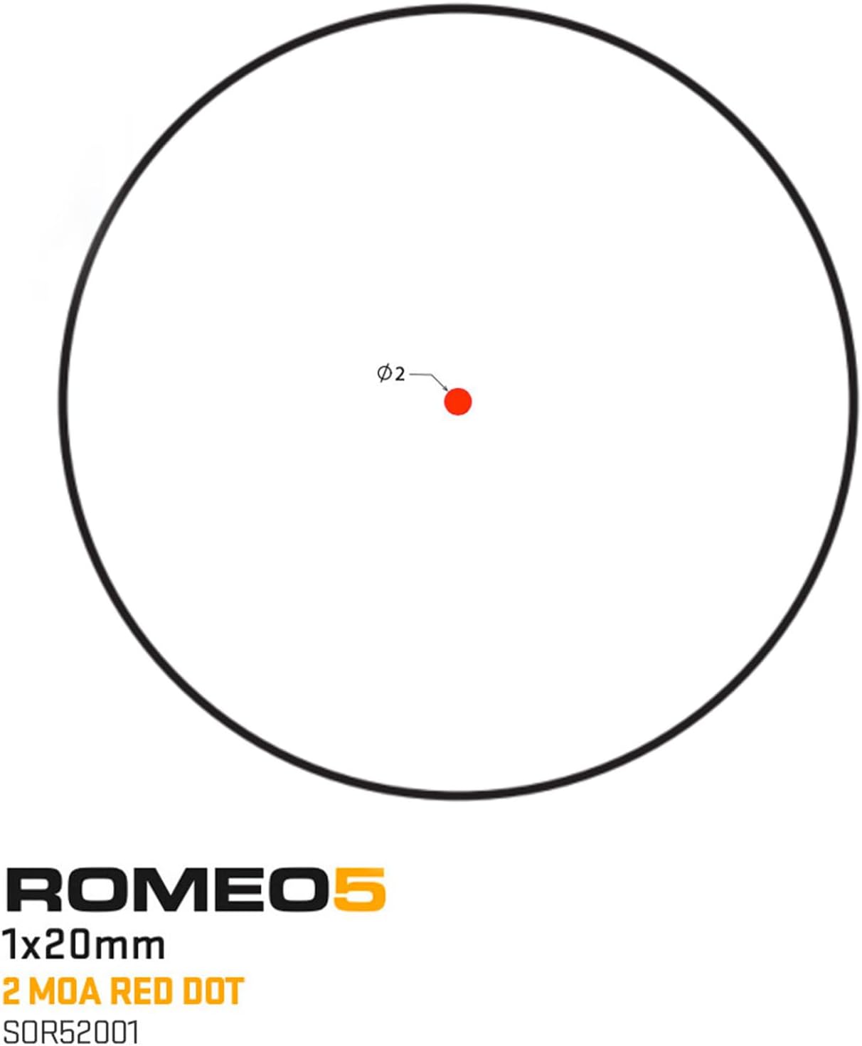 Romeo5 1X20Mm 2 MOA Red Dot Reticle Gun Sight | Picatinny Mount Included