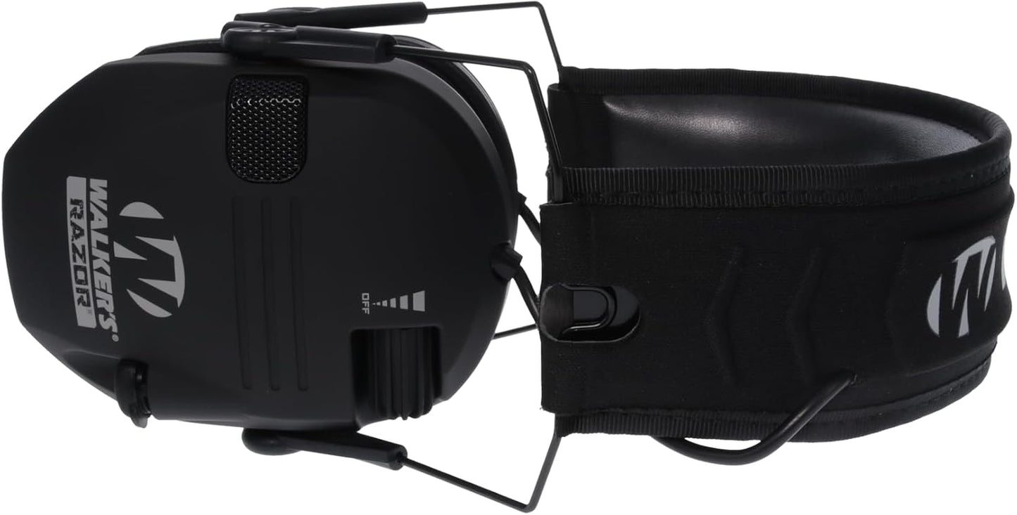 Walker'S Razor Slim Ultra Low Profile Compact Design Adjustable Range Shooting Hunting Hearing Protection Electronic Earmuffs