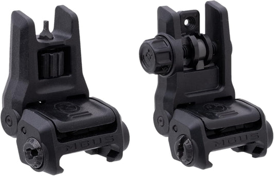 MBUS 3 Front & Rear Sight Set Fits Picatinny Rail | Black