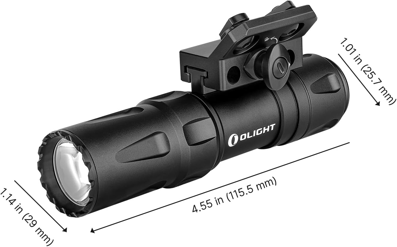 OLIGHT Odin Mini 1250 Lumens Ultra Compact Rechargeable Mlok-Mount Weaponlight, Removable Slide Rail Mount and Remote Switch, 240 Meters Beam Distance, Mlok Included