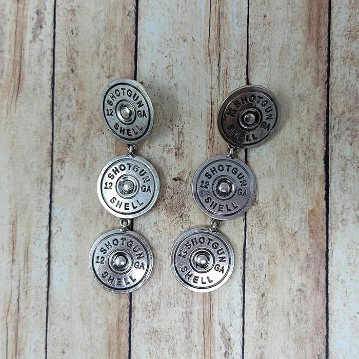 Western Shotgun Shell Drop Earrings 