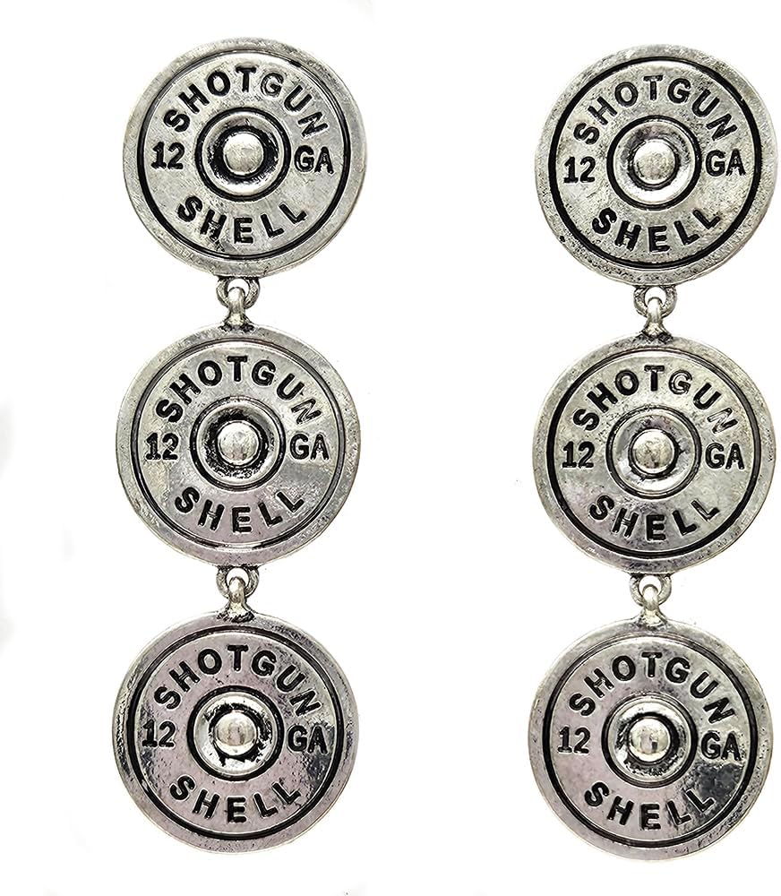 Western Shotgun Shell Drop Earrings 