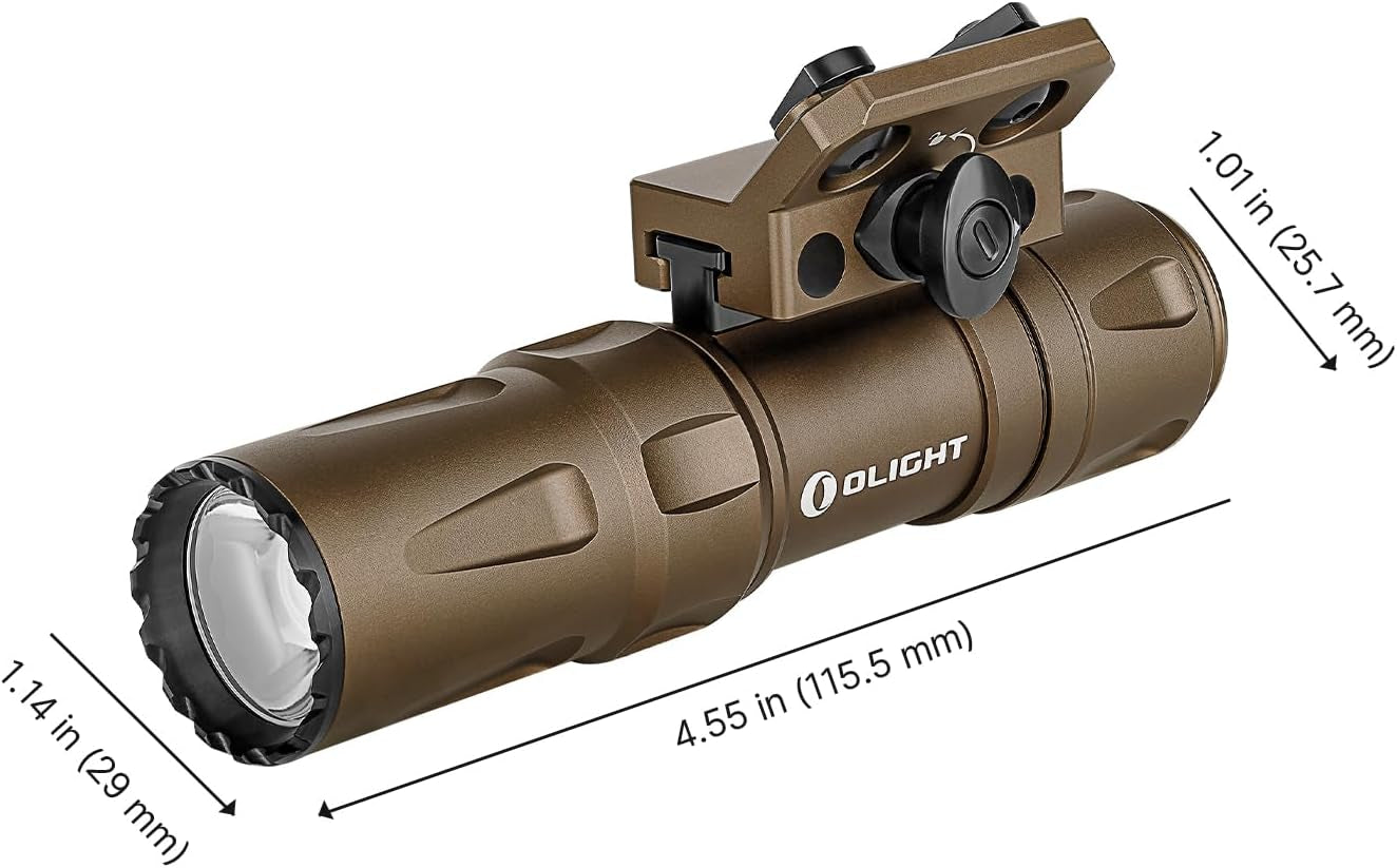 OLIGHT Odin Mini 1250 Lumens Ultra Compact Rechargeable Mlok-Mount Weaponlight, Removable Slide Rail Mount and Remote Switch, 240 Meters Beam Distance, Mlok Included